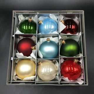 Vitbis Blown Glass Christmas Ornaments Hand Crafted In Poland Nib