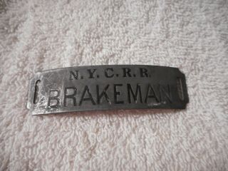 Vintage York Central Railroad System Brakeman Hat Badge