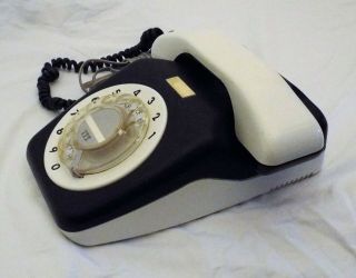Rare Vintage Telephone 1978 Designed In Italy Itt Rotary 70s Wave 80s Style