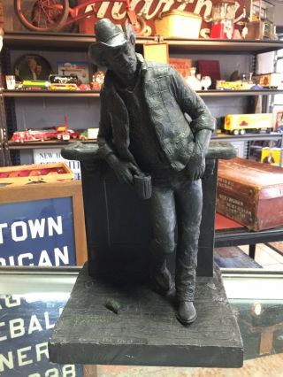 Michael Garman Bronze Tone Sculpture Cutting The Dust Large