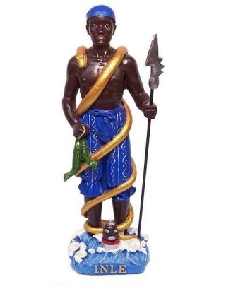 12 " Inle Statue Orisha Santeria Lucumi African God Figure Figurine