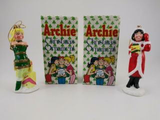 Archie Comics Betty & Veronica Christmas Ornament Figures Hamilton Gifts 1998