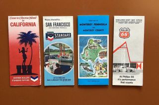 Vintage Maps Of California/bay Area/monterey 1960 
