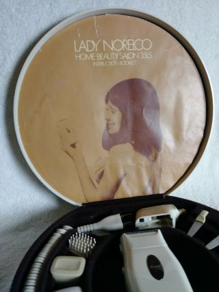 Vintage Lady Norelco Home Beauty Salon 30LS Sunflower Yellow Case Shaver Nails 5