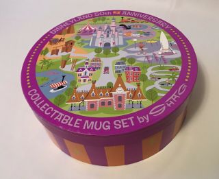 Disneyland 50th Anniversary Collectable Mug Set By Shag - 2005 Ltd Ed