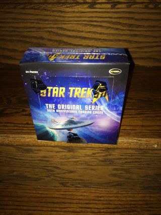 One 2016 Star Trek 50th Anniversary Factory Trading Card Hobby Box
