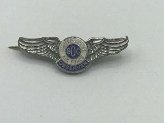 Ww2 Military Wings Us Air Force Usaf Goc Ground Observer Corps Wings A4