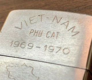 1968 Zippo Lighter Phu Cat Air Base Vietnam 1969 - 1970 5