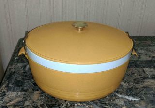 Vintage Orange Sunfrost Therm - O - Ware Covered Insulated 9.  75 " Bowl W/ Locking Lid
