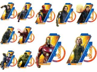 Topps Marvel Collect Infinity War Box 2019 [11 Card Die - Cut Set] Iron Man/widow,