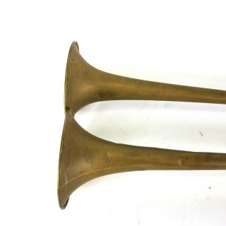 Antique Vintage 27” Brass Straight Horn With Vincent Bach 7C mouthpiece Decor 8