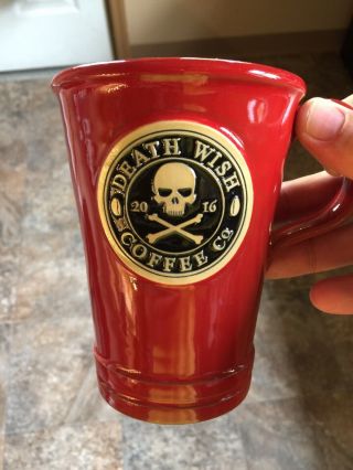 Death Wish Coffee Co Traveler 2016 Edition Red Commuter Mug Dwcc Deneen Pottery