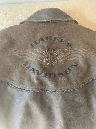 Brown Harley Davidson An American Legend Leather Jacket Men 