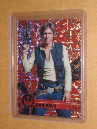 ✨ 2017 Star Wars High Tek Han Solo Harrison Ford Red Orbit Card A Hope Movie