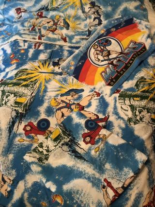 Vtg 1983 He - Man Masters Of The Universe Motu Twin Sheet Set Pillowcase Comforter