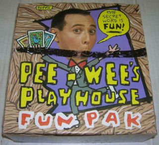 Rare Complete Box Of 36 Pee - Wee Herman 1988 Topps Pee - Wee 