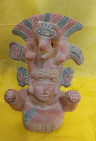 Vintage Aztec Myian Inca Terracotta Clay Figure