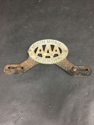 Vintage Aaa American Automobile Association Plate Topper