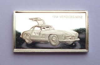 Classic Cars Mercedes Benz 1954 Silver Proof Ingot Made From Franklin