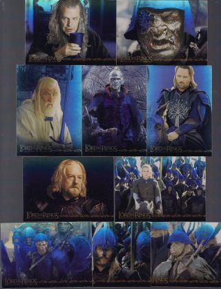 Lord Of The Rings Return Of The King 2003 Topps 10 Holofoil Chase Card Set 1 - 10