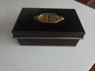 1930s Metal And Brass Cash Box