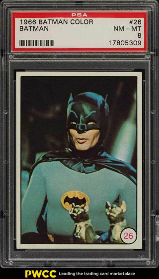 1966 Topps Batman Color Photo Topps Batman 26 Psa 8 Nm - Mt (pwcc)