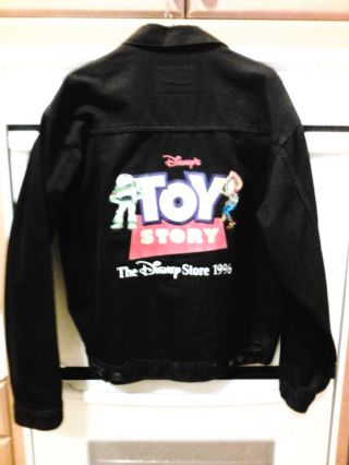 Disney Toy Story Exclusive 1996 Cast Member Only Black Denim Jacket Size M