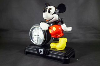 Deco Mickey Clock - Very Scarce Retro Walt Disney Mickey Mouse Clock Box Kept