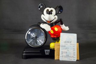 Deco Mickey Clock - Very Scarce Retro Walt Disney Mickey Mouse Clock BOX KEPT 4