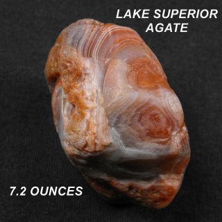 Lake Superior Agate Classic Beauty With A Touch Of Peel 7.  2 Ounces