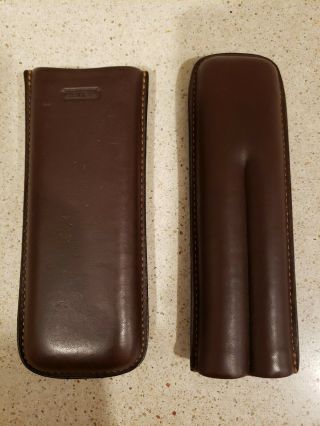 Men’s Coach Brown Leather Cigar Pen Case Holder Small Accessory