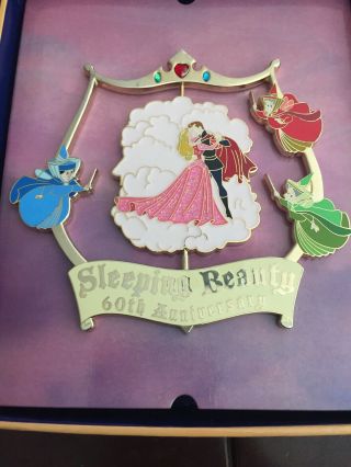 Wdi Disney Le 200 Jumbo Spinner Pin Sleeping Beauty 60th Anniversary Aurora