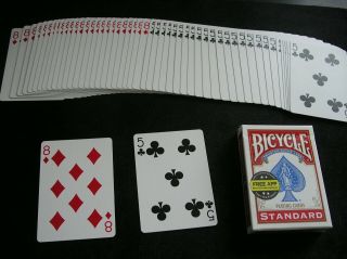 Two Way Force Deck - Bicycle Playing Cards Red Back - 8d & 5c