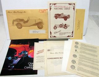 1978 29 Gazelle 27 Bugatti Classic Motor Carriages Car Kits Sales Set