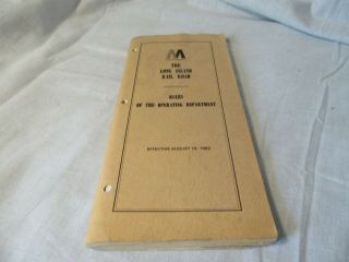 Long Island Railroad Rules Of The Operating Department 1982