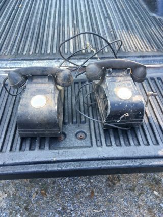 2 Vintage Federal Telephone And Radio Corporation Hand Crank Telephones