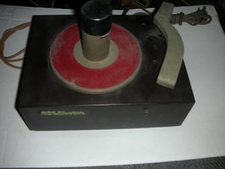 VINTAGE 40 ' S RCA VICTOR 45 RPM 9JY BAKELITE PHONOGRAPH RECORD PLAYER TURNTABLE 2