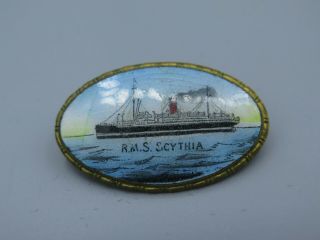 Cunard Line Rms Scythia Ocean Liner Enamel Pin