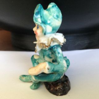 Vintage Leprechaun Jester Pixie Elf Gnome Ceramic Figurine,  Occupied Japan 3