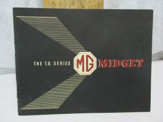 Mg Midget Td Series Two Color Showroom Brochure Dated April 1950
