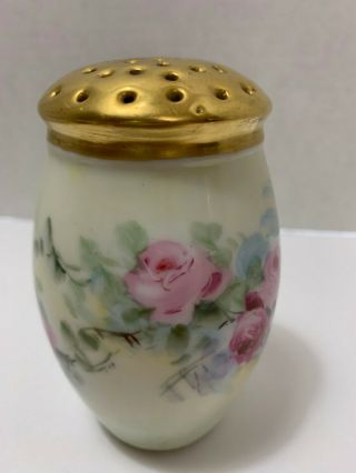 Vintage Porcelain Floral Hand Painted Hat Pin Holder