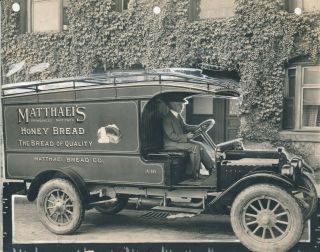 1920s White Motor Co.  Factory Press Photo Bread Delivery Truck
