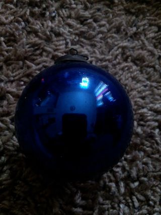 Blue Kugel Ornament