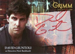 Grimm Season 1 David Giuntoli As Detective Nick Burkhardt Dgac - 2 Auto Card