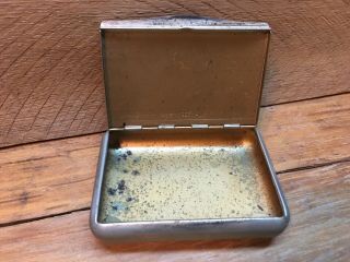 Vintage German Silver plated snuff box Tobacco Cigarette Candy Stash rune 2