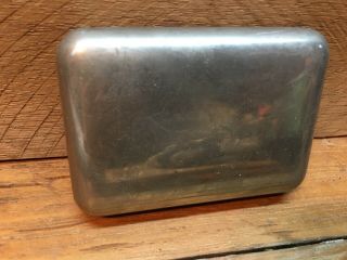 Vintage German Silver plated snuff box Tobacco Cigarette Candy Stash rune 5