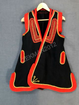 Antique Folk Textile Macedonian Woolen Women ' s Vest from Mariovo 2