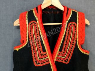 Antique Folk Textile Macedonian Woolen Women ' s Vest from Mariovo 6