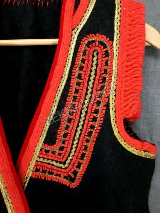 Antique Folk Textile Macedonian Woolen Women ' s Vest from Mariovo 7