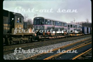 Slide - Mttx 95298 Flat Cars W/ Cta Chicago Mu Electrics 1983